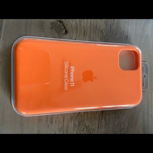 iPhone 11 orange silicone phone case